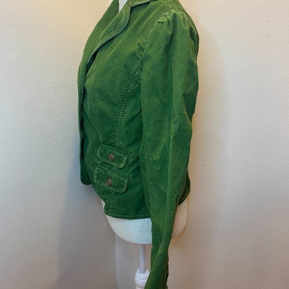 Ann Taylor Loft Womens Green Long Sleeves Corduroy Casual Jacket Size 8 - Picture 6 of 11